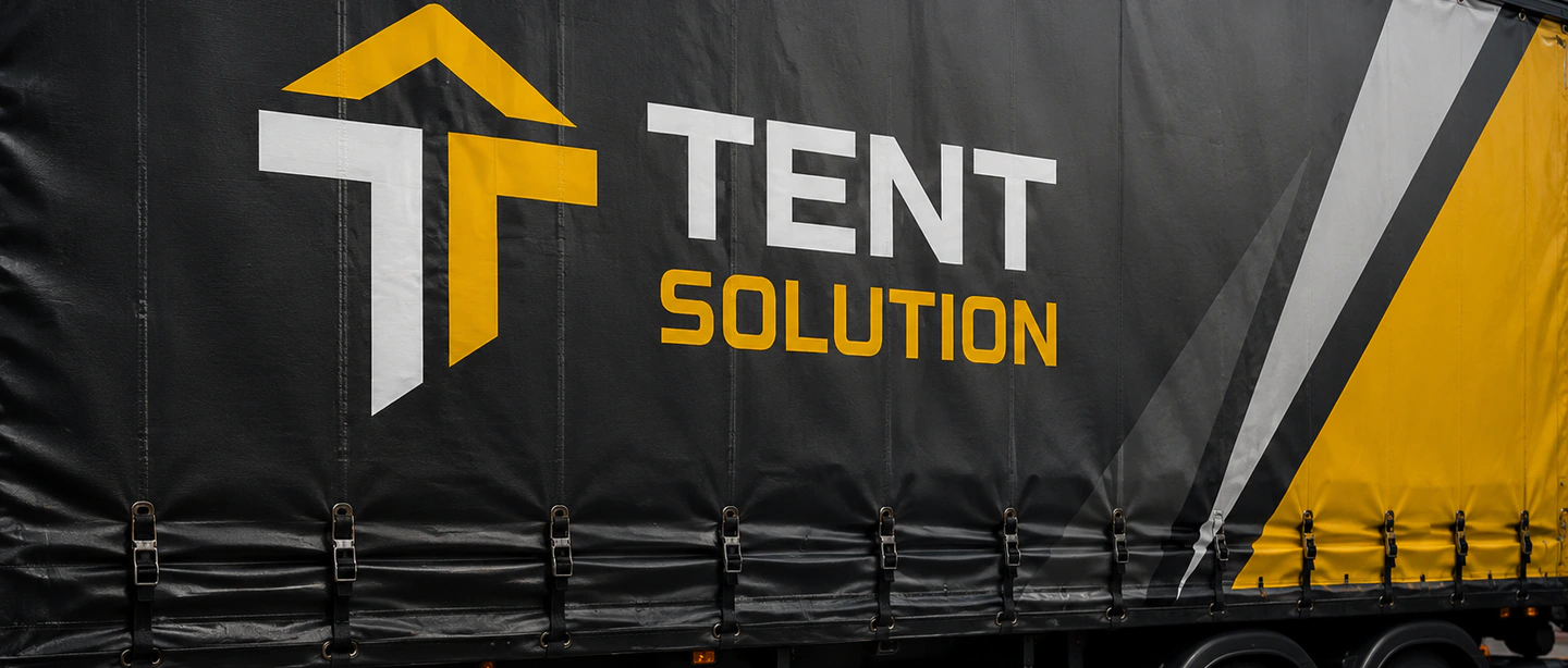 Тент с нанесённым логотипом Tent Solution